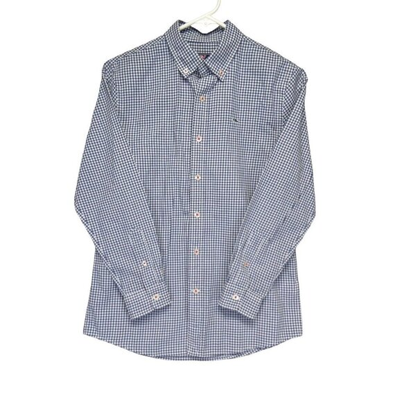 Vineyard Vines Whale Shirt Boys‎ M 12-14 Checkered Long Sleeve Button Down Youth - Picture 9 of 12